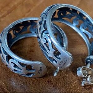 RETIRED James Avery Adoree Hoop Earrings - 1 pair - Sterling Silver